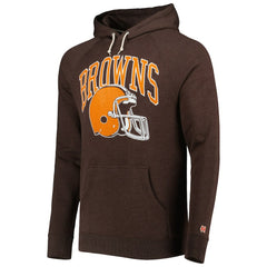 Cleveland Browns Homage Retro Helmet Tri-Blend Raglan Pullover Hoodie