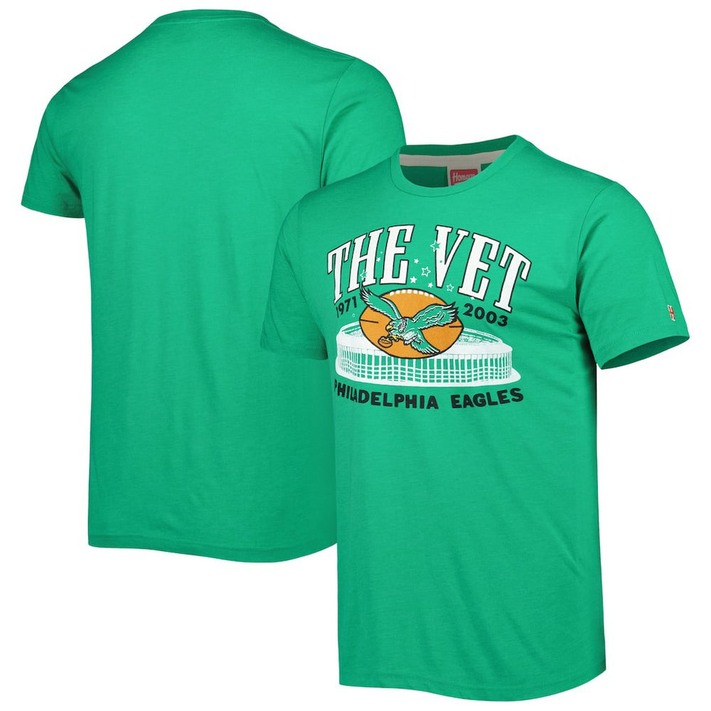 Philadelphia Eagles Homage Stadium Tri-Blend T-Shirt