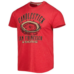 San Francisco 49ers Homage Stadium Tri-Blend T-Shirt