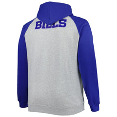 Buffalo Bills Big & Tall Fleece Raglan Full-Zip Hoodie Jacket