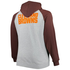 Cleveland Browns Big & Tall Fleece Raglan Full-Zip Hoodie Jacket