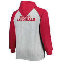 Arizona Cardinals Big & Tall Fleece Raglan Full-Zip Hoodie Jacket