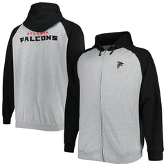 Atlanta Falcons Big & Tall Fleece Raglan Full-Zip Hoodie Jacket