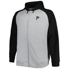 Atlanta Falcons Big & Tall Fleece Raglan Full-Zip Hoodie Jacket