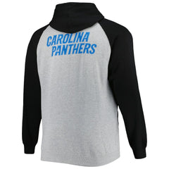 Carolina Panthers Big & Tall Fleece Raglan Full-Zip Hoodie Jacket