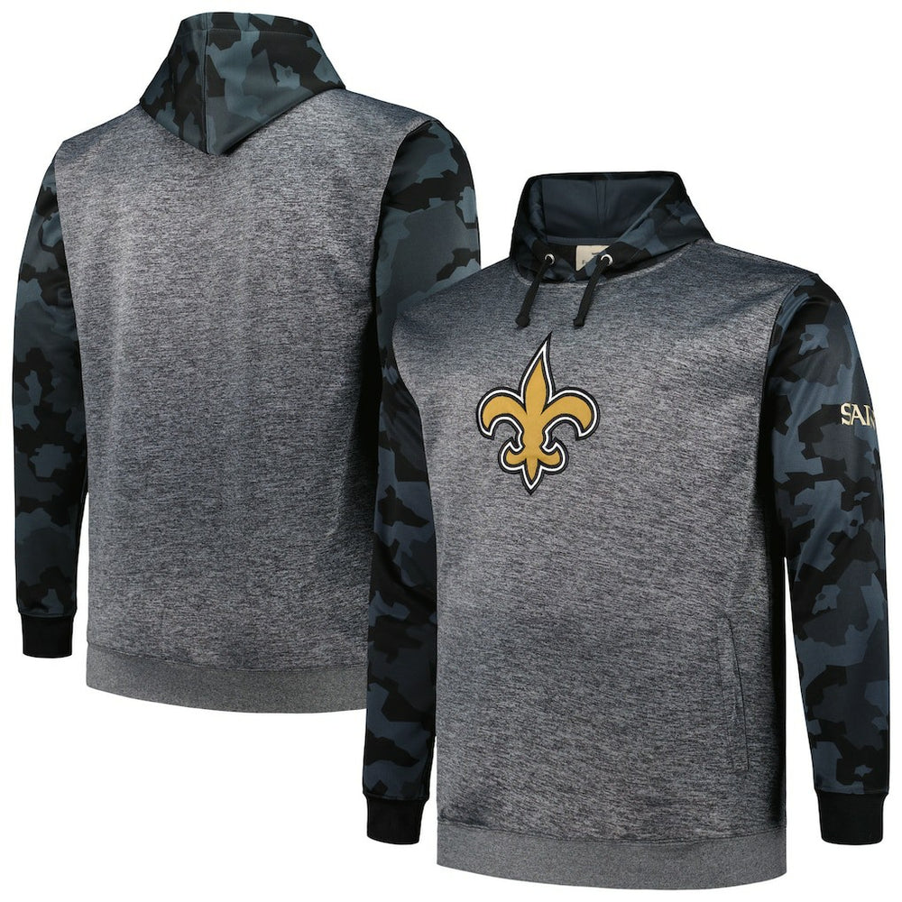 New Orleans Saints Fanatics Big & Tall Camo Pullover Hoodie