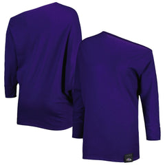 Baltimore Ravens KIYA TOMLIN Women's Twisted Tri-Blend Asymmetrical 3/4-Dolman Sleeve Sweatshirt
