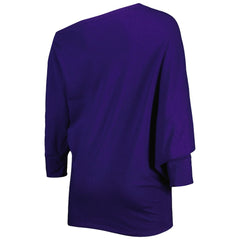 Baltimore Ravens KIYA TOMLIN Women's Twisted Tri-Blend Asymmetrical 3/4-Dolman Sleeve Sweatshirt