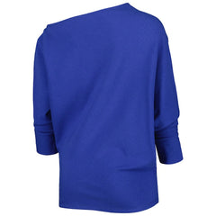 Buffalo Bills KIYA TOMLIN Women's Twisted Tri-Blend Asymmetrical 3/4-Dolman Sleeve Sweatshirt