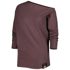 Cleveland Browns KIYA TOMLIN Women's Twisted Tri-Blend Asymmetrical 3/4-Dolman Sleeve Sweatshirt