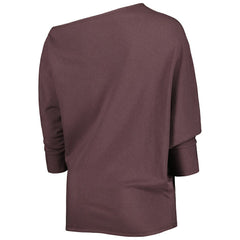 Cleveland Browns KIYA TOMLIN Women's Twisted Tri-Blend Asymmetrical 3/4-Dolman Sleeve Sweatshirt
