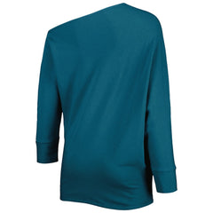 Philadelphia Eagles KIYA TOMLIN Women's Twisted Tri-Blend Asymmetrical 3/4-Dolman Sleeve Sweatshirt