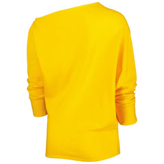 Pittsburgh Steelers KIYA TOMLIN Women's Twisted Tri-Blend Asymmetrical 3/4-Dolman Sleeve Sweatshirt