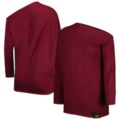 Washington Commanders KIYA TOMLIN Women's Twisted Tri-Blend Asymmetrical 3/4-Dolman Sleeve Sweatshirt