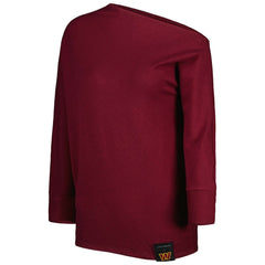 Washington Commanders KIYA TOMLIN Women's Twisted Tri-Blend Asymmetrical 3/4-Dolman Sleeve Sweatshirt