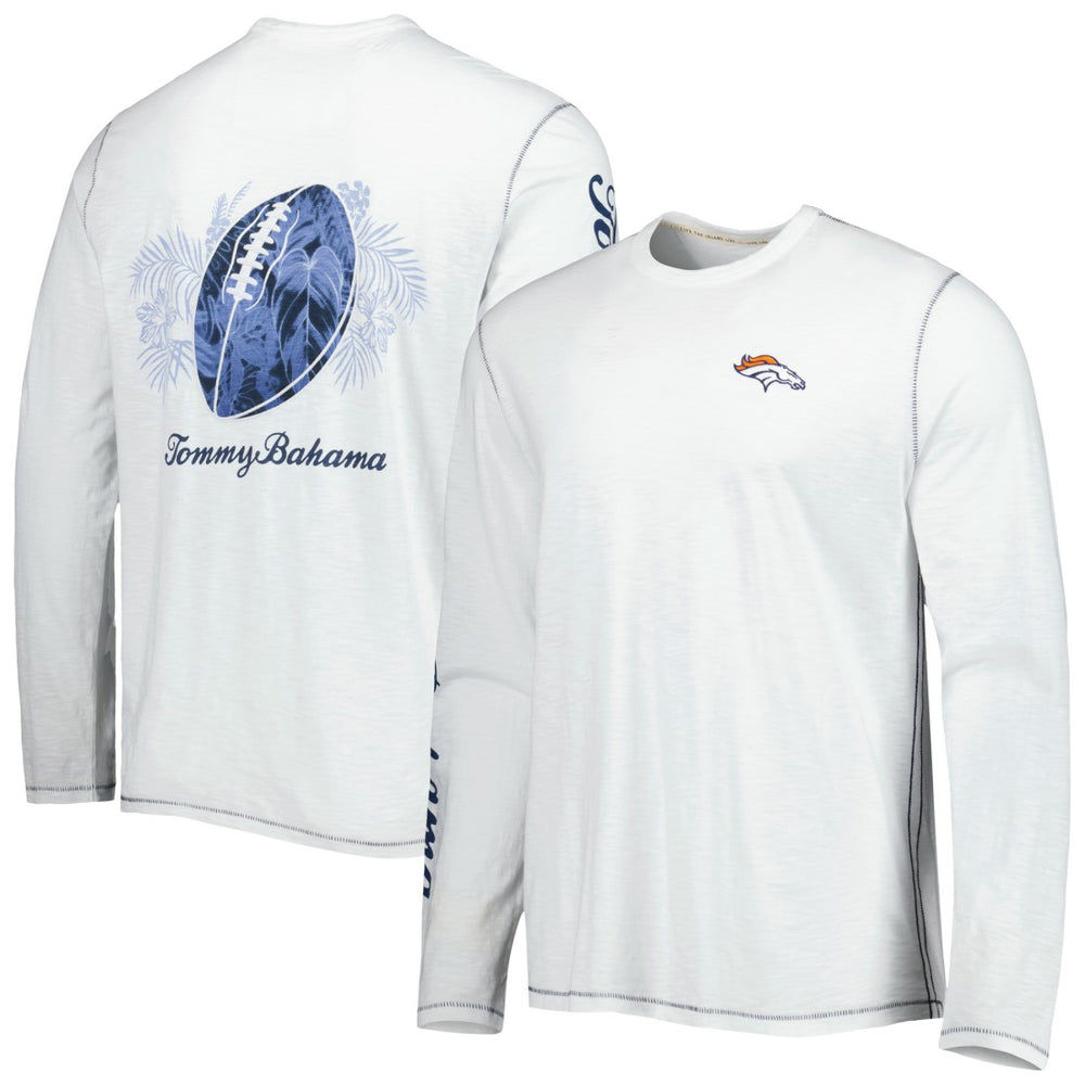 Denver Broncos Tommy Bahama Laces Out Billboard Long Sleeve T-Shirt