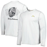 Los Angeles Chargers Tommy Bahama Laces Out Billboard Long Sleeve T-Shirt