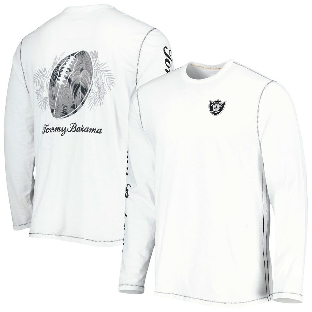 Las Vegas Raiders Tommy Bahama Laces Out Billboard Long Sleeve T-Shirt