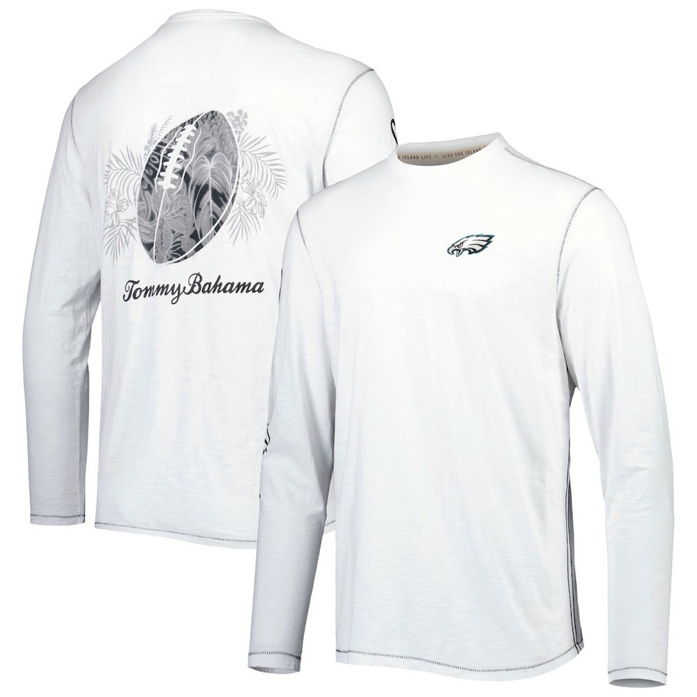 Philadelphia Eagles Tommy Bahama Laces Out Billboard Long Sleeve T-Shirt