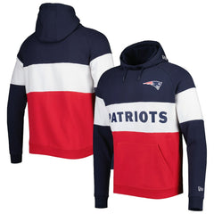 New England Patriots New Era Colorblock Current Pullover Hoodie