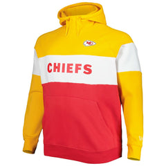 Kansas City Chiefs New Era Big & Tall Current Team Colorblock Fleece Raglan Pullover Hoodie