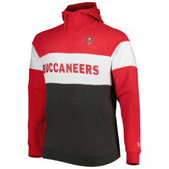 Tampa Bay Buccaneers New Era Big & Tall Current Colorblock Raglan Fleece Pullover Hoodie