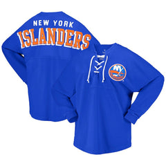 New York Islanders Fanatics Women's Spirit Lace-Up V-Neck Long Sleeve Jersey T-Shirt Online