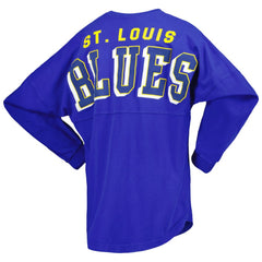 St. Louis Blues Fanatics Women's Spirit Lace-Up V-Neck Long Sleeve Jersey T-Shirt Discount