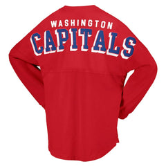 Washington Capitals Fanatics Women's Spirit Lace-Up V-Neck Long Sleeve Jersey T-Shirt Discount