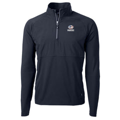 Green Bay Packers Cutter & Buck Adapt Eco Knit Hybrid Recycled Quarter-Zip Pullover Top