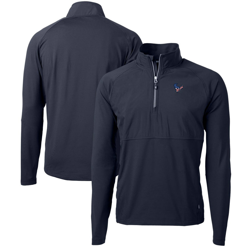 Houston Texans Cutter & Buck Adapt Eco Knit Hybrid Recycled Quarter-Zip Pullover Top