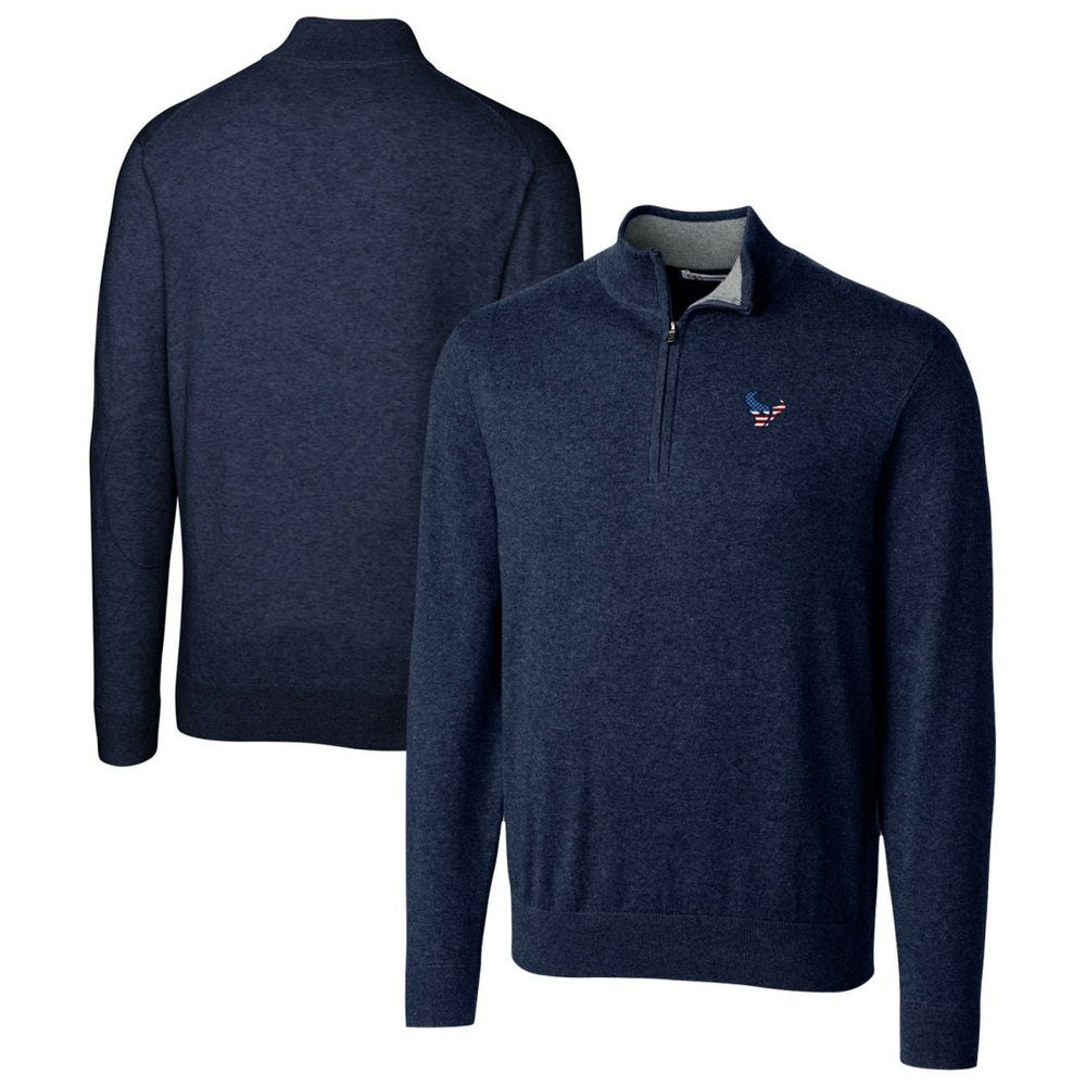 Houston Texans Cutter & Buck Lakemont Quarter-Zip Pullover Sweater