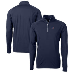 New York Giants Cutter & Buck Big & Tall Adapt Eco Knit Stretch Recycled Quarter-Zip Pullover Top