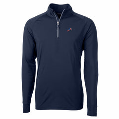Detroit Lions Cutter & Buck Big & Tall Adapt Eco Knit Stretch Recycled Quarter-Zip Pullover Top