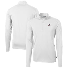 Detroit Lions Cutter & Buck Big & Tall Virtue Eco Pique Recycled Quarter-Zip Jacket