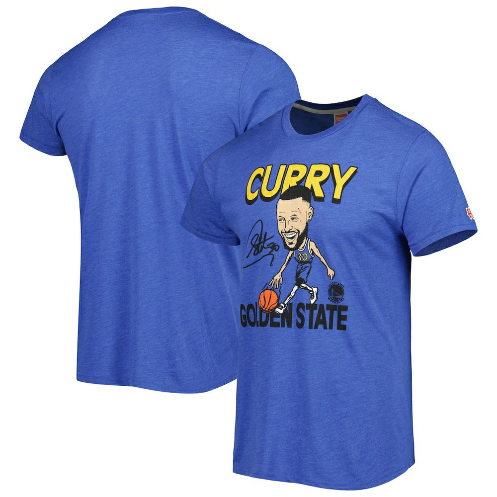 Stephen Curry Golden State Warriors Homage Player Caricature Tri-Blend T-Shirt sale On Sale