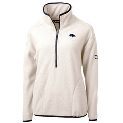 Baltimore Ravens Cutter & Buck Women's Americana Cascade Eco Sherpa Fleece Half-Zip Pullover Jacket