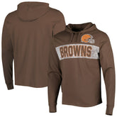 Cleveland Browns 47 brand '47 Field Franklin Hooded Long Sleeve T-Shirt