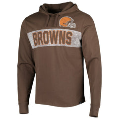 Cleveland Browns 47 brand '47 Field Franklin Hooded Long Sleeve T-Shirt