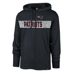 New England Patriots 47 brand '47 Field Franklin Hooded Long Sleeve T-Shirt