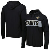 New Orleans Saints 47 brand '47 Field Franklin Hooded Long Sleeve T-Shirt
