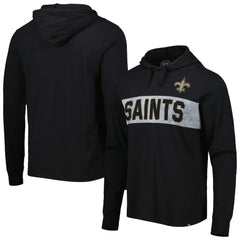 New Orleans Saints 47 brand '47 Field Franklin Hooded Long Sleeve T-Shirt
