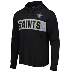New Orleans Saints 47 brand '47 Field Franklin Hooded Long Sleeve T-Shirt