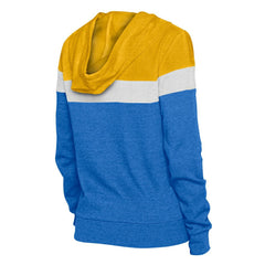 Los Angeles Rams New Era Women's Throwback Colorblock Full-Zip Hoodie