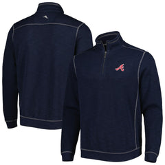 Atlanta Braves Tommy Bahama Tobago Bay Tri-Blend Quarter-Zip Sweatshirt | MLB Outlet