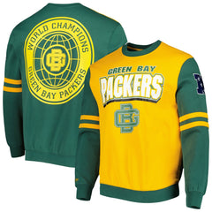 Green Bay Packers Mitchell & Ness All Over 2.0 Pullover Sweatshirt