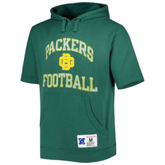 Green Bay Packers Mitchell & Ness Washed Short Sleeve Pullover Hoodie
