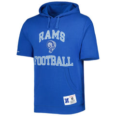 Los Angeles Rams Mitchell & Ness Washed Short Sleeve Pullover Hoodie