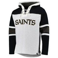 New Orleans Saints 47 brand '47 Gridiron Lace-Up Pullover Hoodie