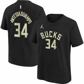 Giannis Antetokounmpo Milwaukee Bucks Jordan Brand Youth Statement Edition Name & Number Player T-Shirt On Sale